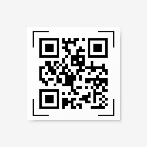 Muestra de código qr de vector aislado