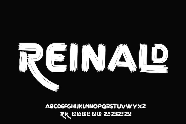 Muestra el diseño vectorial del alfabeto adecuado para la portada del cartel principal y muchos más