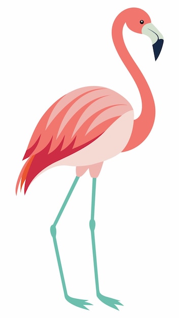se muestra un flamenco rosado con una melena roja