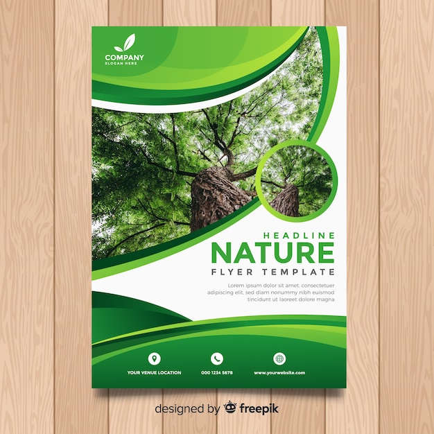 Vector muestra flyer naturaleza