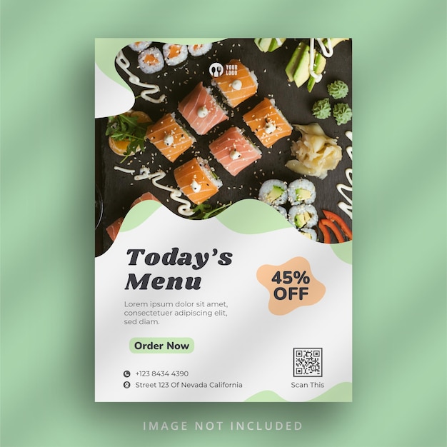 Muestra flyer restaurante