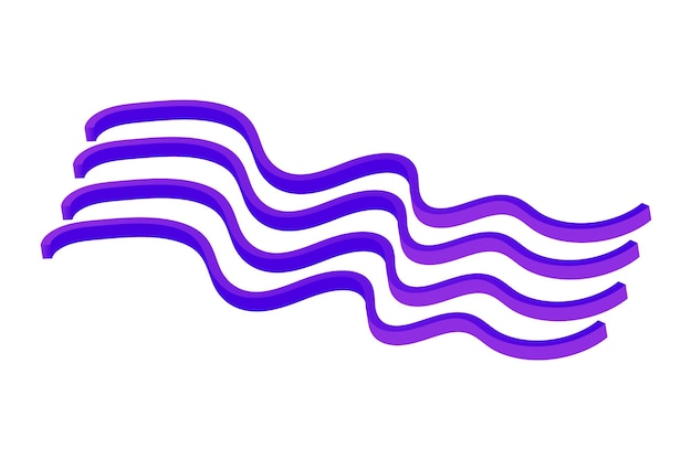 Vector muestra de icono de forma de onda 3d e imagen de fondo de color degradado
