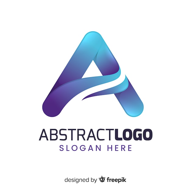 Vector muestra logo abstracto degradado