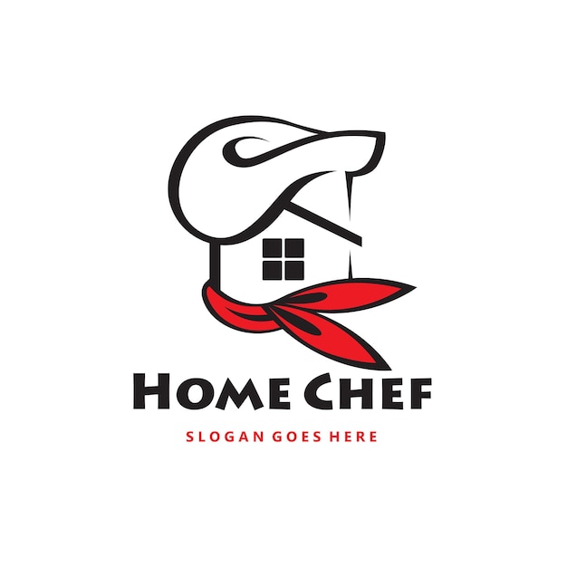 se muestra un logotipo de cocinero casero en un fondo blanco