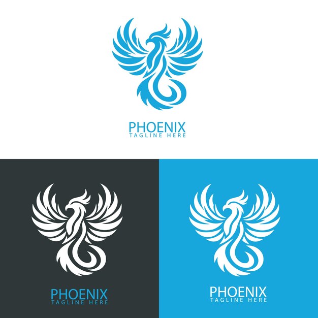 se muestra un logotipo de un fénix con la palabra fénix en él