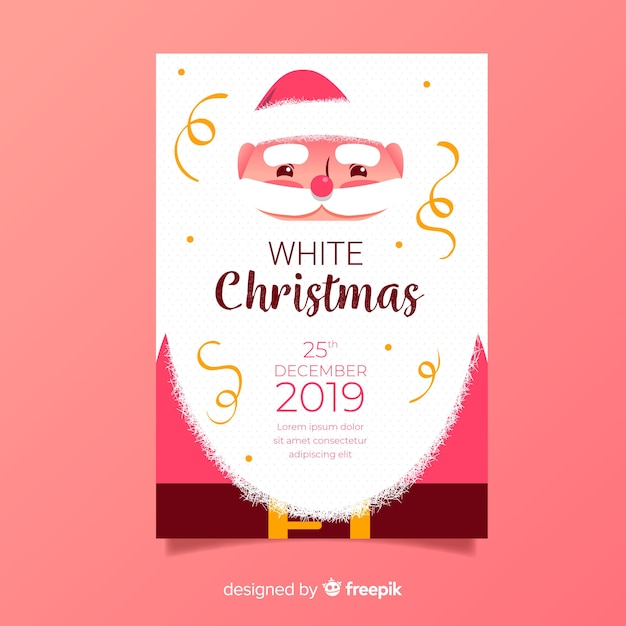 Muestra póster fiesta navidad dibujado a mano