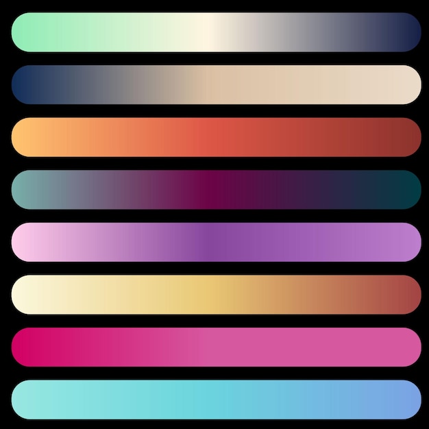 se muestra una serie colorida de rayas de diferentes colores