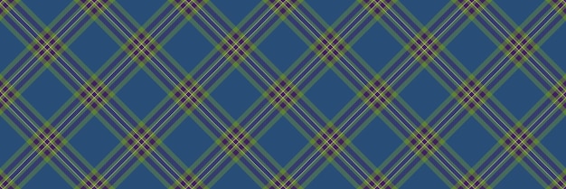 Muestra de tela textil sin costuras de sendero control de fondo a cuadros patrón de tartan de textura vectorial cuadrada en colores azul y verde