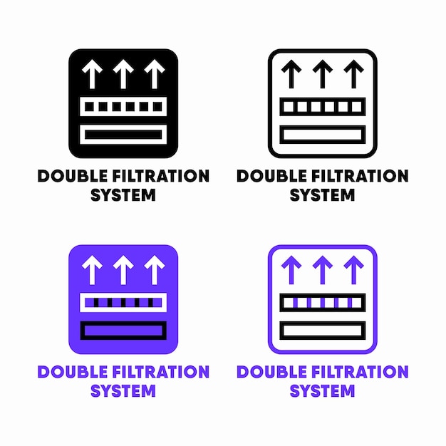 Se muestran cuatro tipos diferentes de sistema de doble filtración.