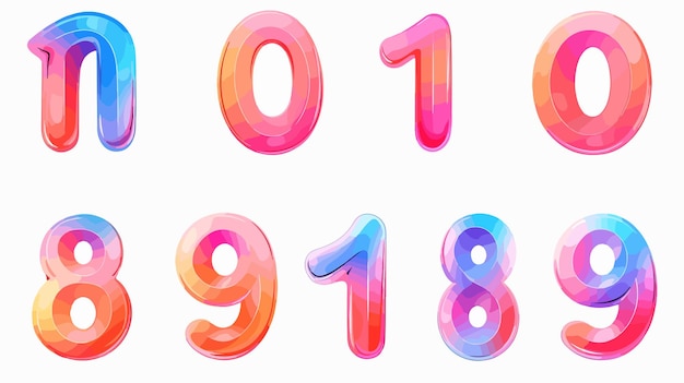 se muestran letras coloridas que dicen los números 10 y 10