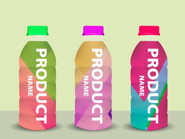 se muestran tres botellas de producto con la palabra producto en ellas