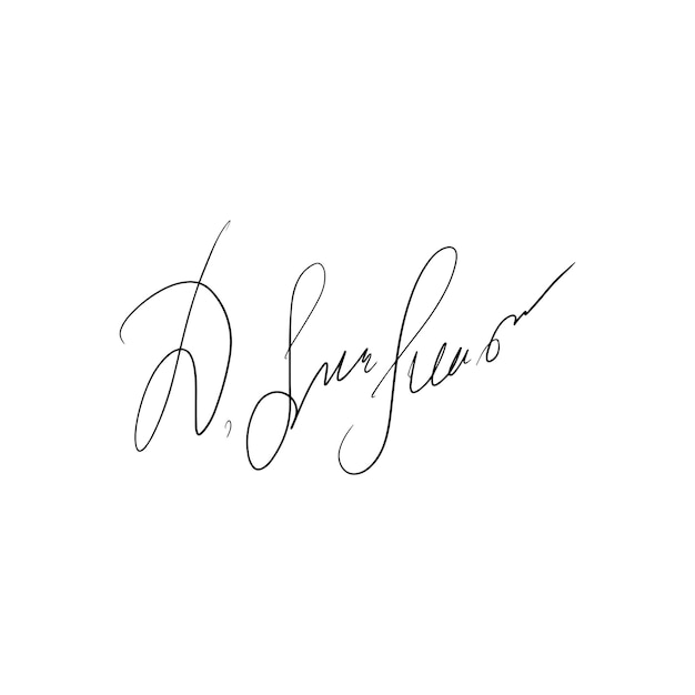 Muestras de autógrafos falsos Firmas dibujadas a mano