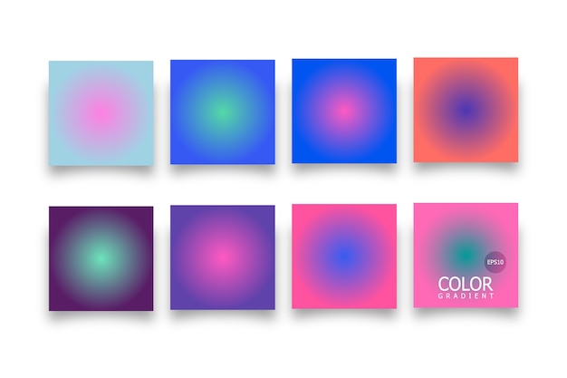 Muestras de gradiente de colores