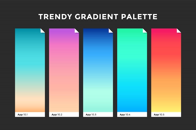 Muestras de gradiente de moda