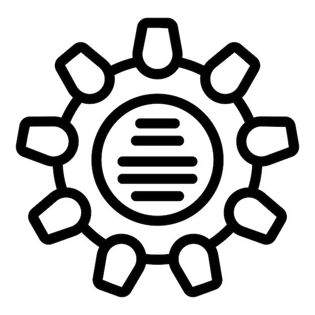 Muestras de uñas falsas icono contorno vector variedad de uñas de color