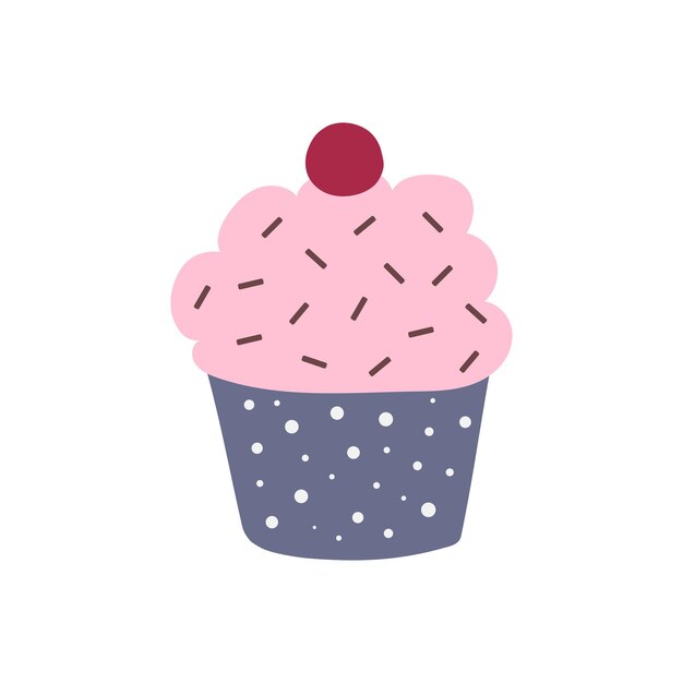 Muffin de icono plano