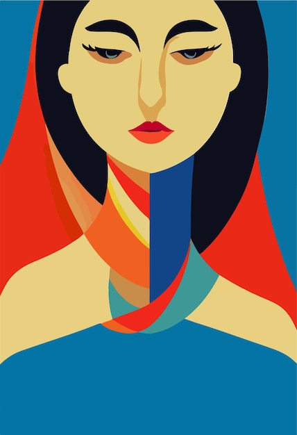 Mujer abstracta vectorial