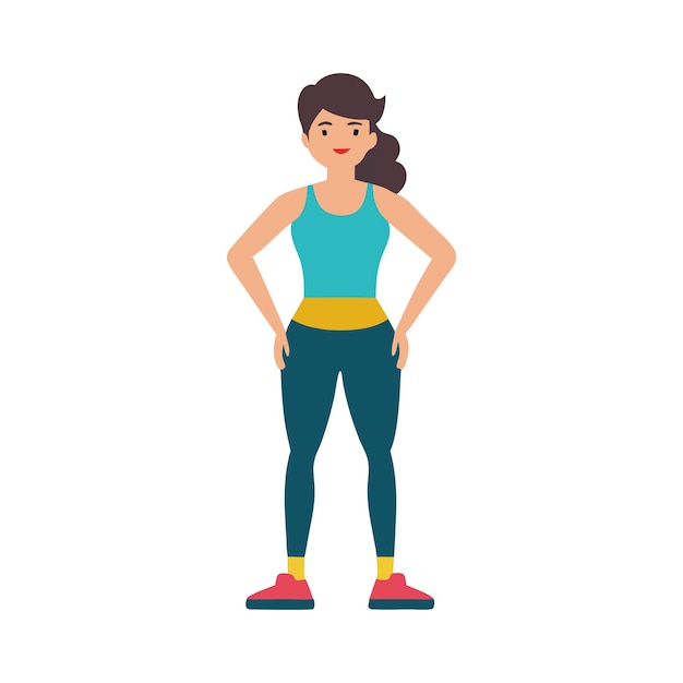 mujer de acondicionamiento físico vectorial