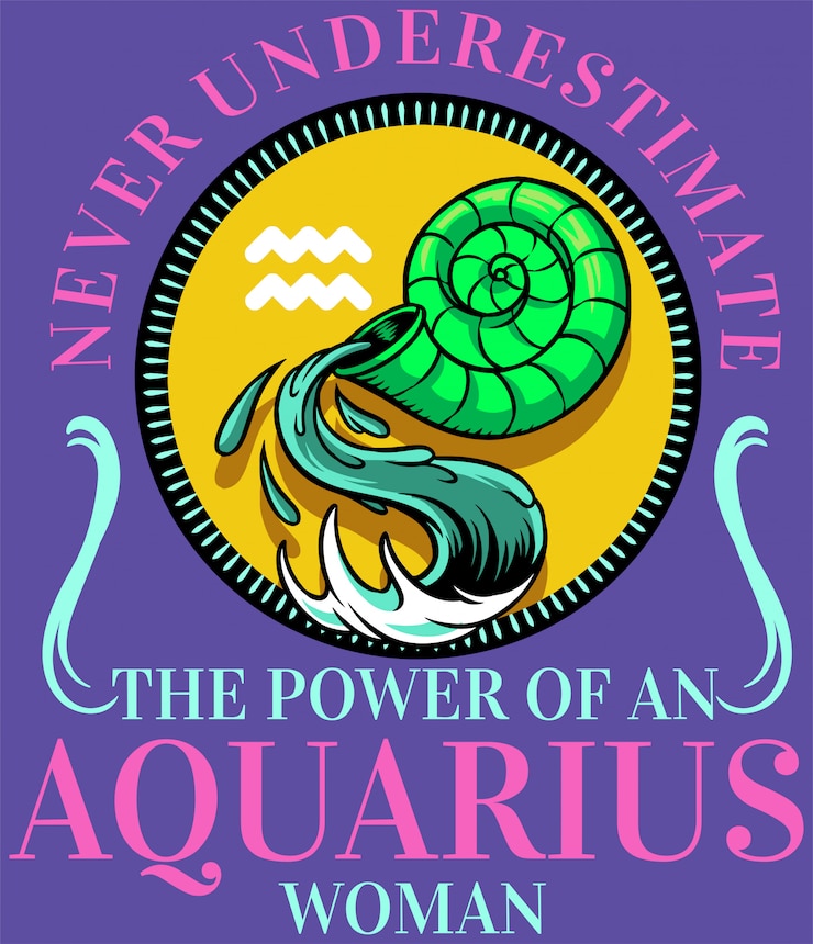 Vector mujer acuario