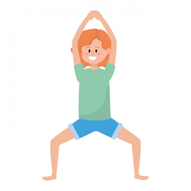 Mujer apta practicando yoga