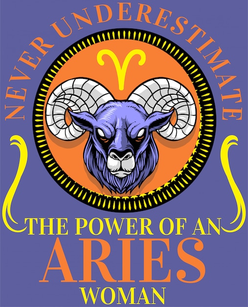 Vector mujer aries