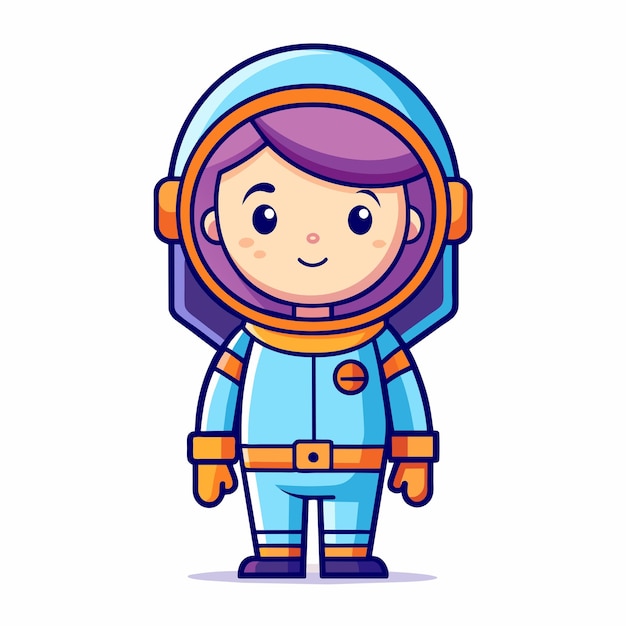 Mujer astronauta vectorial