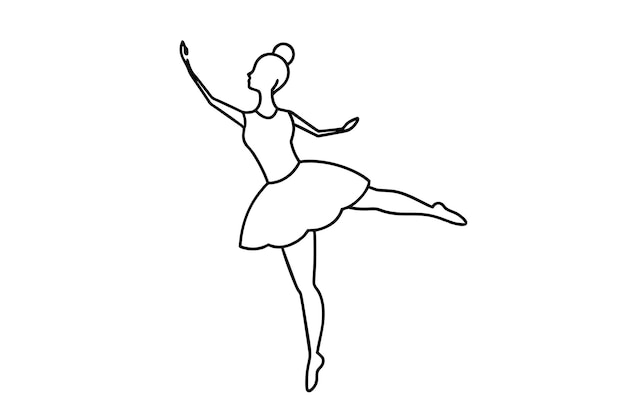 mujer bailando fuera de la línea