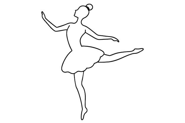 mujer bailando fuera de la línea