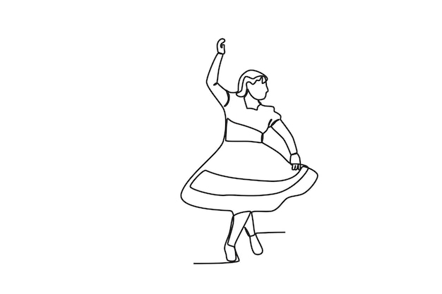 Una mujer bailarina levantó la mano Fiestas patrias chile