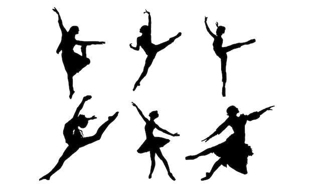 Vector mujer ballet danza svg diseño gráfico