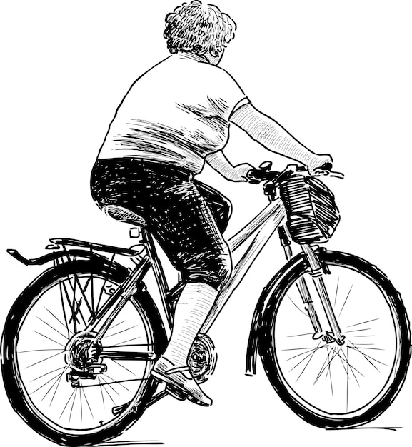 mujer en bicicleta