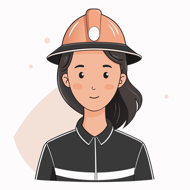 una mujer con un casco duro con un uniforme de policía en él
