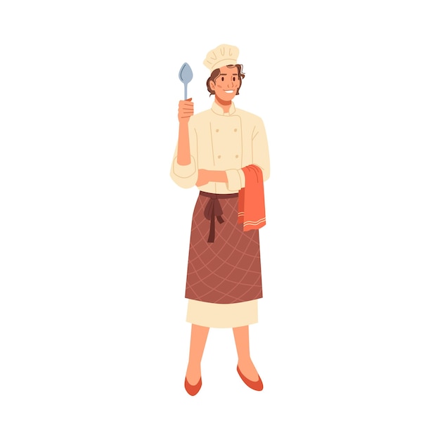 Mujer cocinera chef personaje
