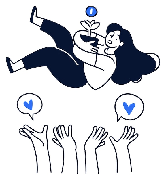 Mujer compartiendo ideas con la audiencia