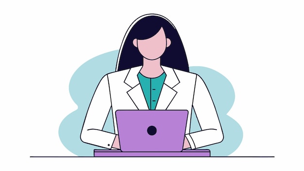 una mujer con una computadora portátil y una mujer con un ordenador portátil púrpura
