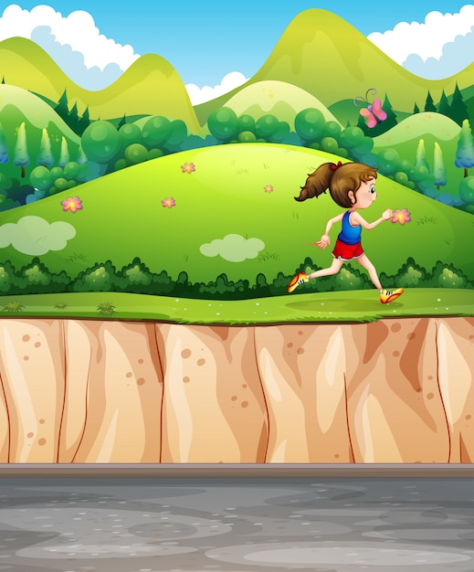 Mujer corriendo en el parque