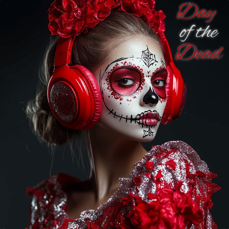 Vector una mujer dia de muertos eventos mexicanos diseño de fondo día de los muertos