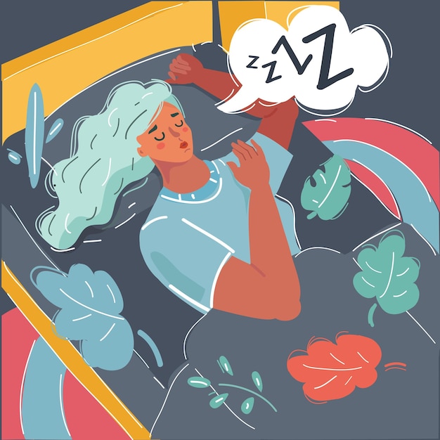 Mujer durmiendo en la cama