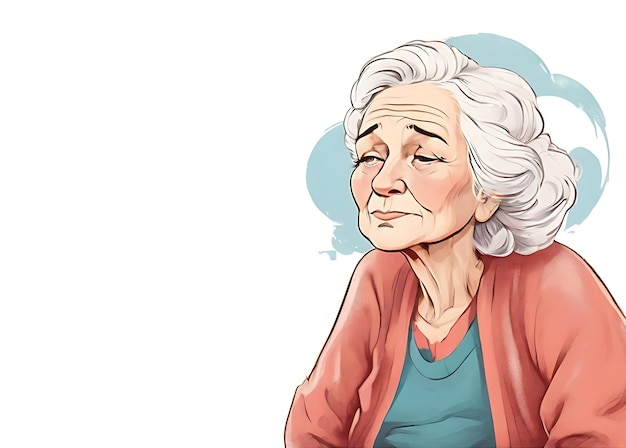 Vector mujer de edad avanzada