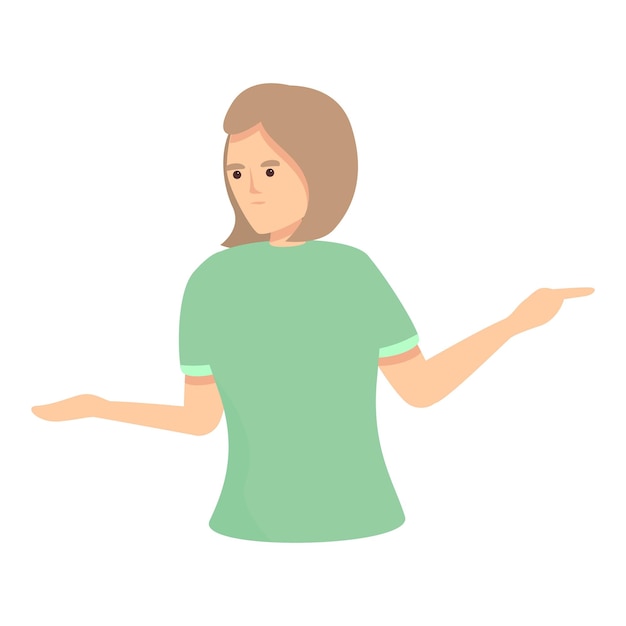 Mujer elección icono dibujos animados vector Vuca pregunta complejo de ambigüedad