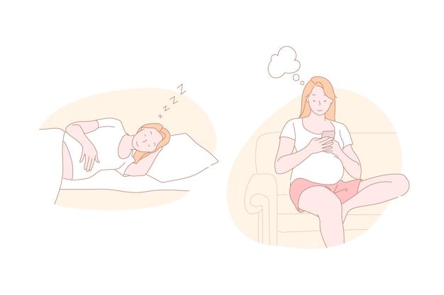 Mujer embarazada acariciando su barriga con amor