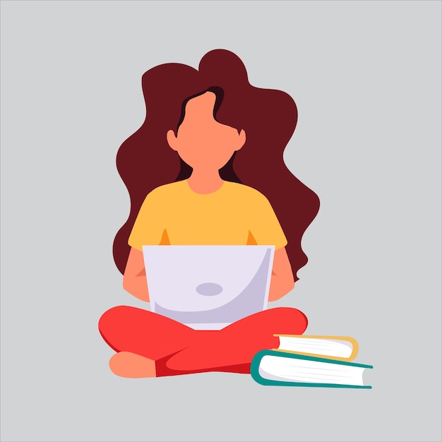 Mujer empresaria en traje trabajando en una computadora portátil