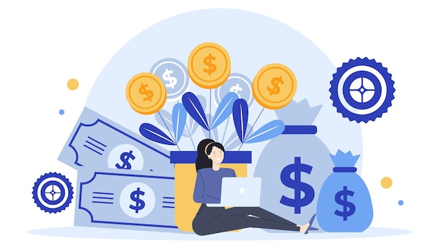 Una mujer está hablando de cómo hacer crecer el dinero en la inversión
