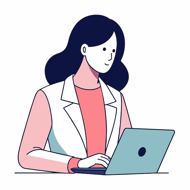una mujer está trabajando en una computadora portátil con una mujer en su regazo