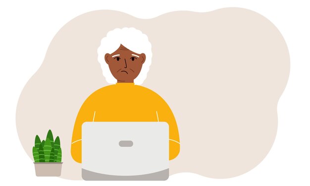 Una mujer está trabajando o estudiando en una computadora portátil Freelancing o aprendizaje a distancia y concepto de trabajo
