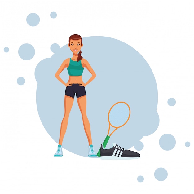 Mujer en forma haciendo ejercicio