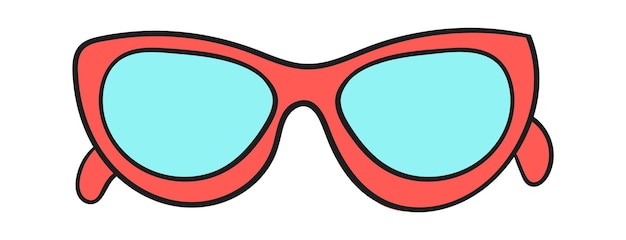 Vector mujer, gafas de sol, icono, vector, ilustración