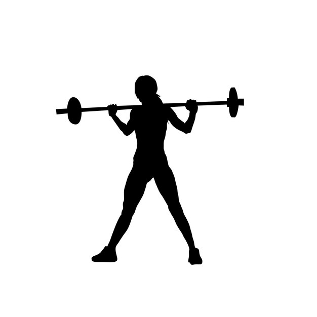 Vector mujer en el gimnasio