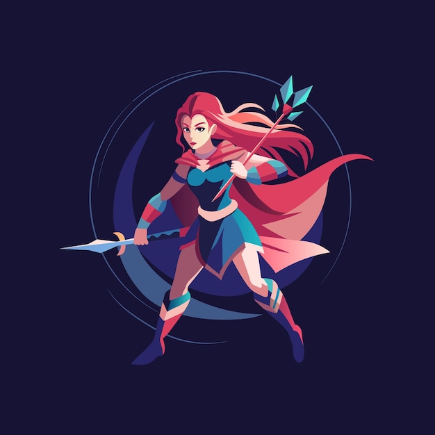 La mujer guerrera de fantasía