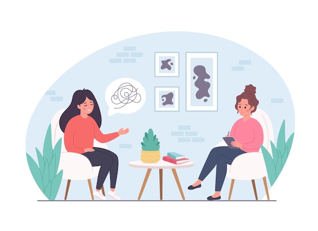 Mujer hablando con psicólogo Psicología terapia salud mental